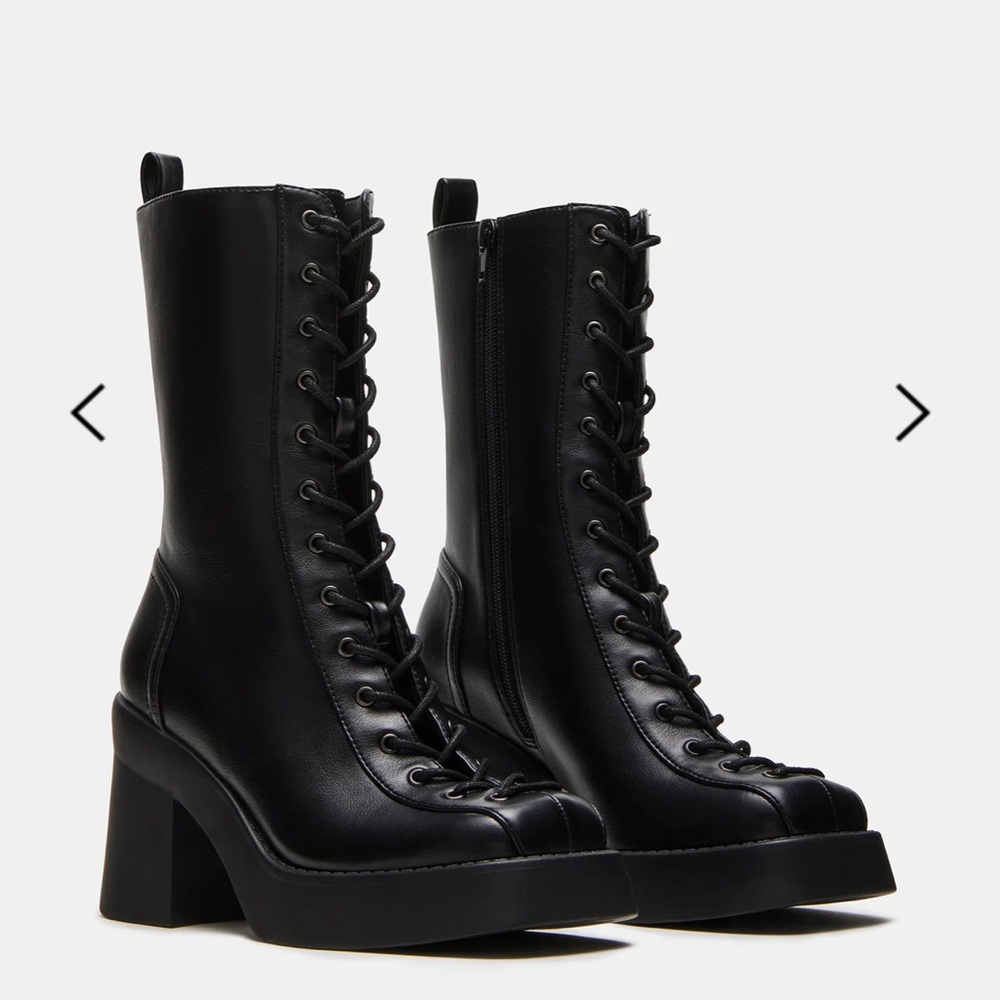 Steve Madden Kannon Black Lace up boots